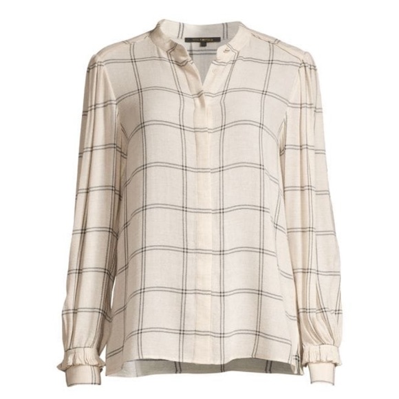Kobi Halperin Tops - Kobi Halperin Catrina Windowpane Check Blouse | MEDIUM NWT
